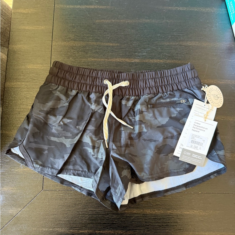 Women's Black Camo Shorts Vuori